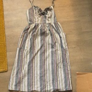 Rainbow striped Francesca Dress